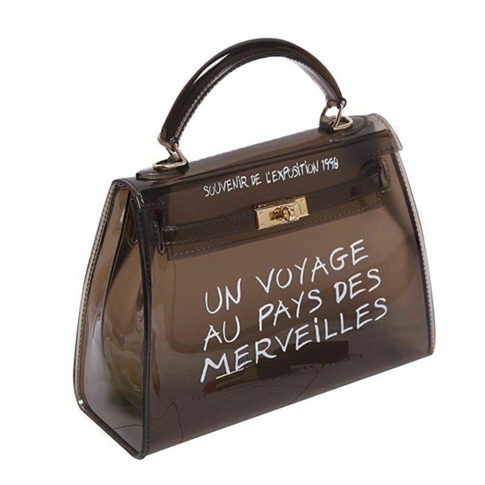 Clear purse with Hermès birkin look!